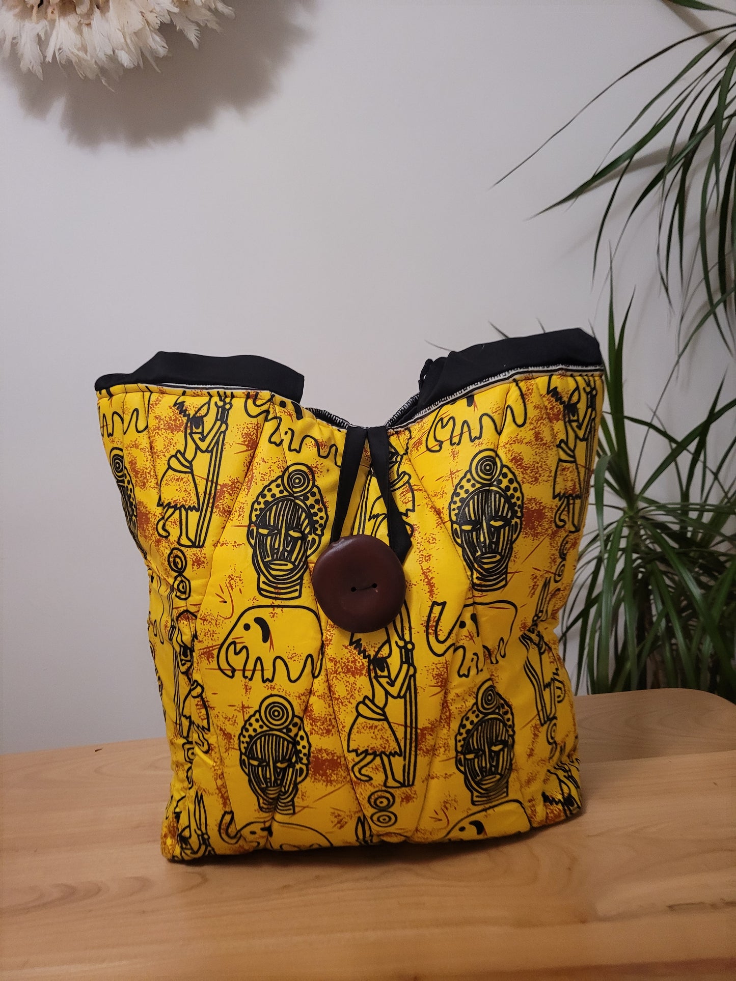 Sac matelassé en tissu africain
