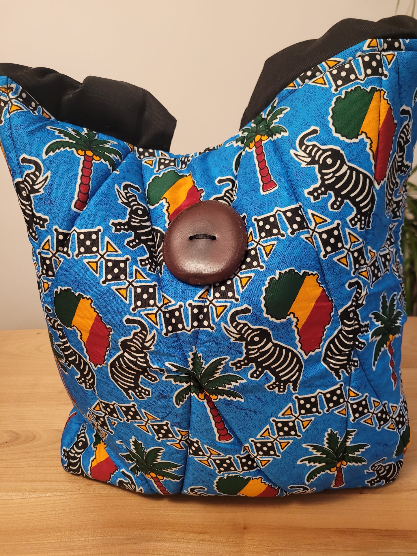 Sac matelassé en tissu africain