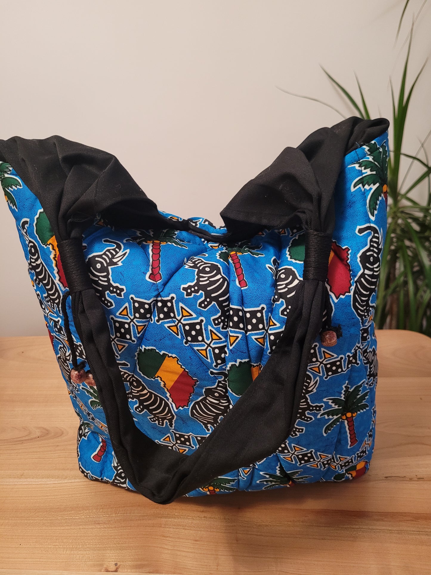 Sac matelassé en tissu africain
