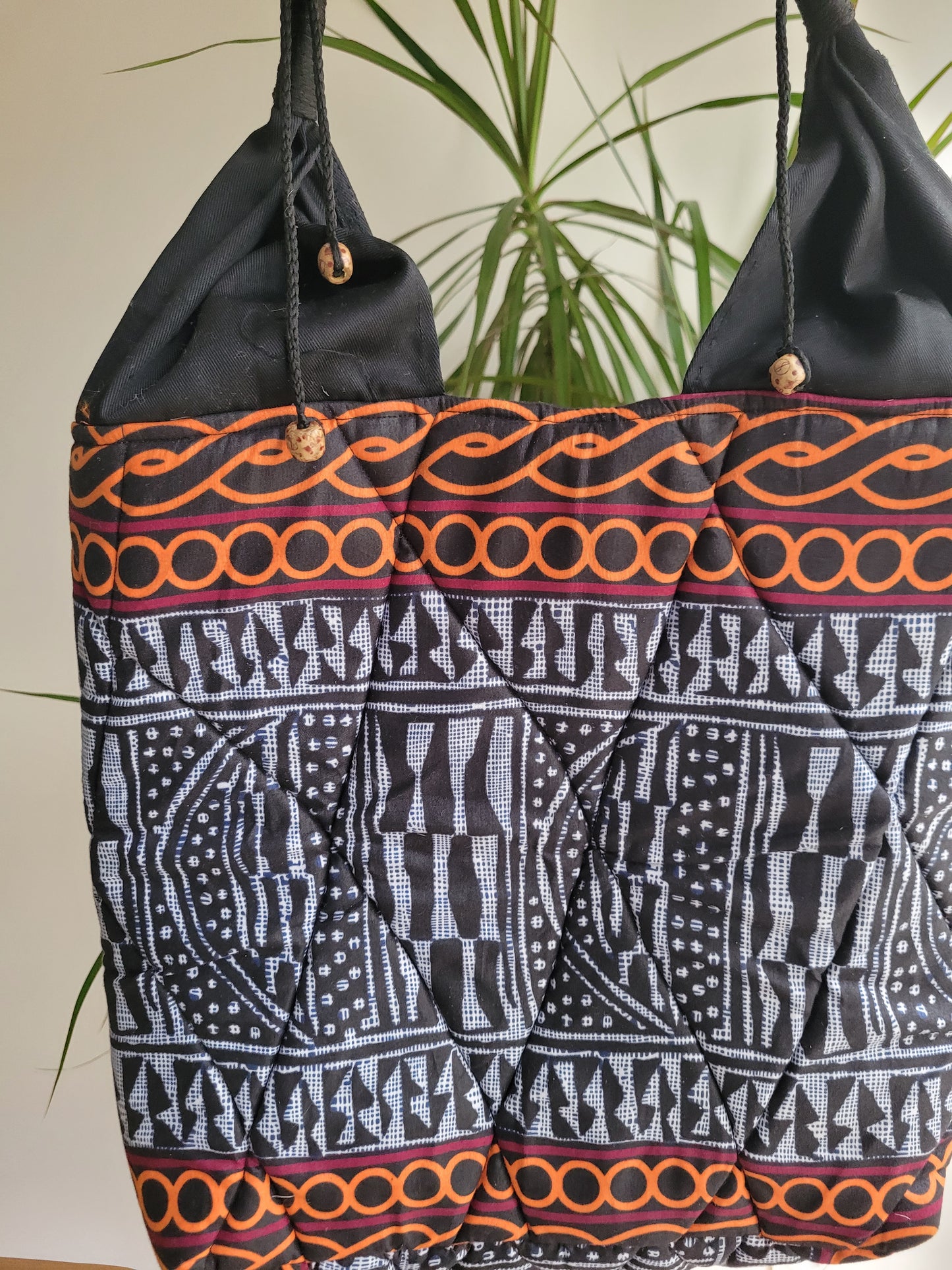 Sac matelassé en tissu africain