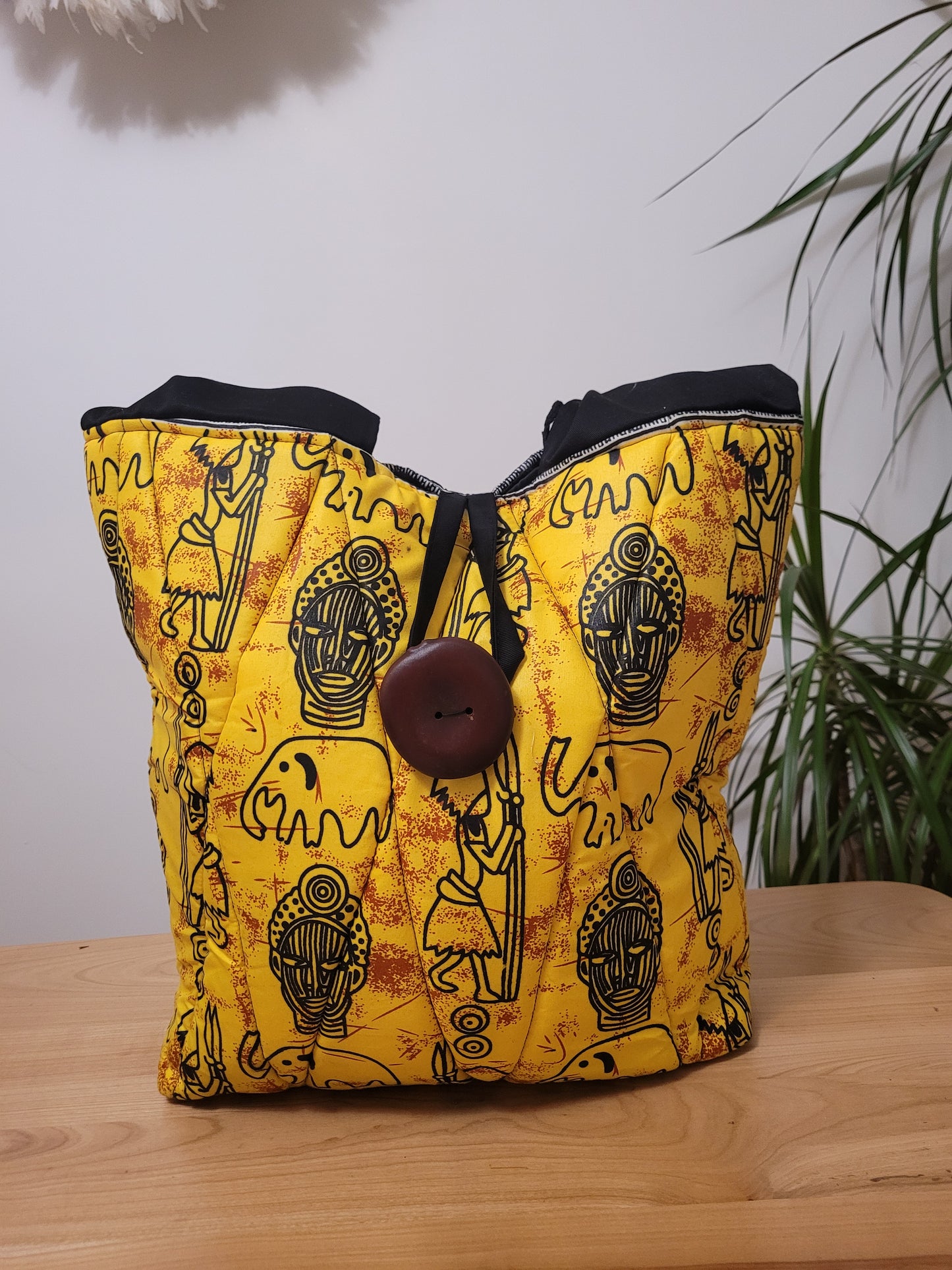Sac matelassé en tissu africain