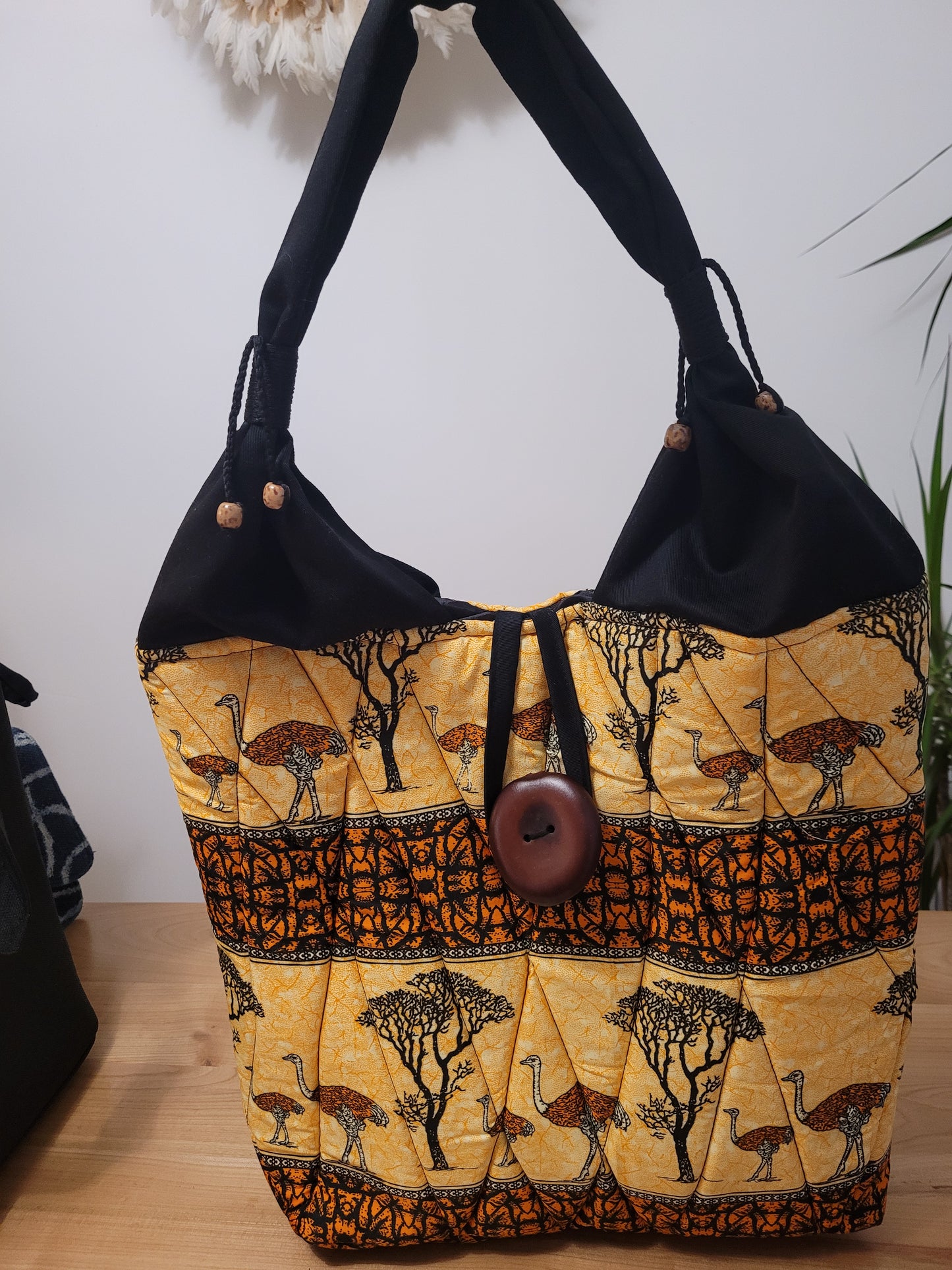 Sac matelassé en tissu africain