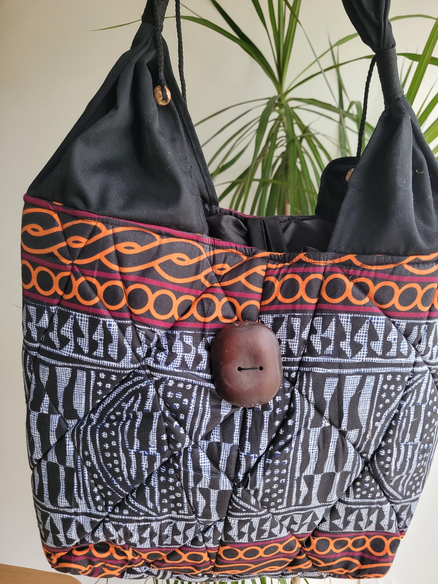 Sac matelassé en tissu africain