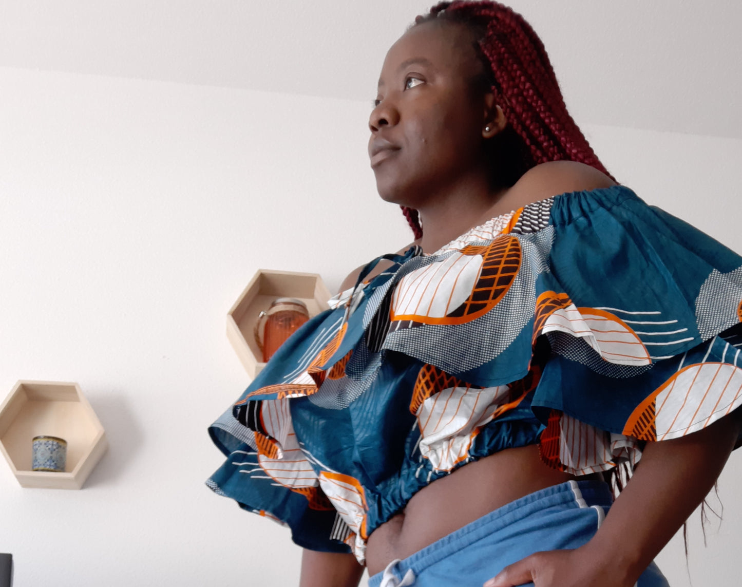 Paona - Croptop avec 3 volants