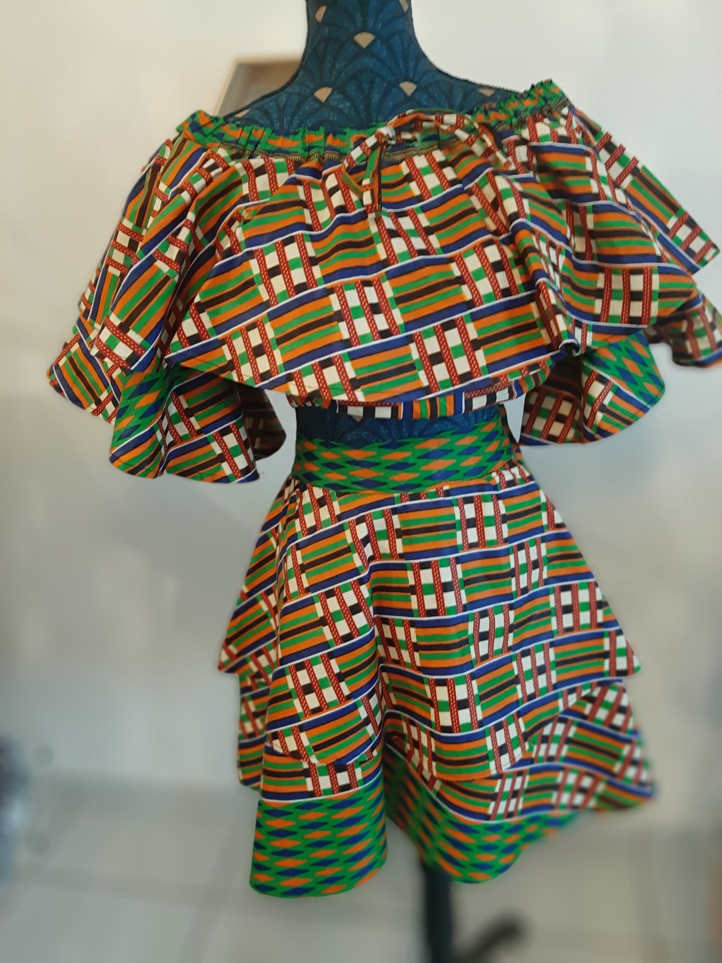 Set tissu africain kenté