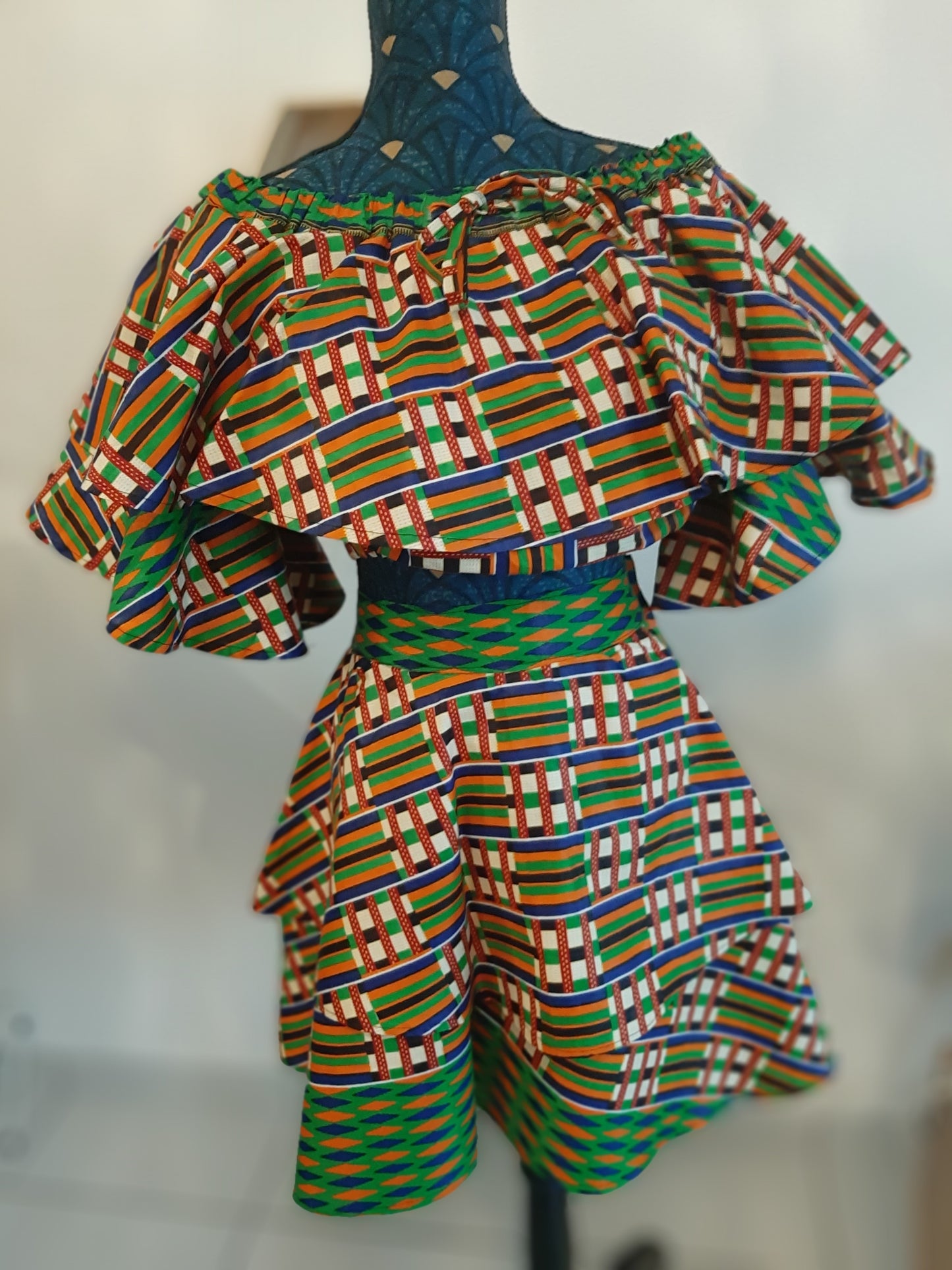 Set tissu africain kenté