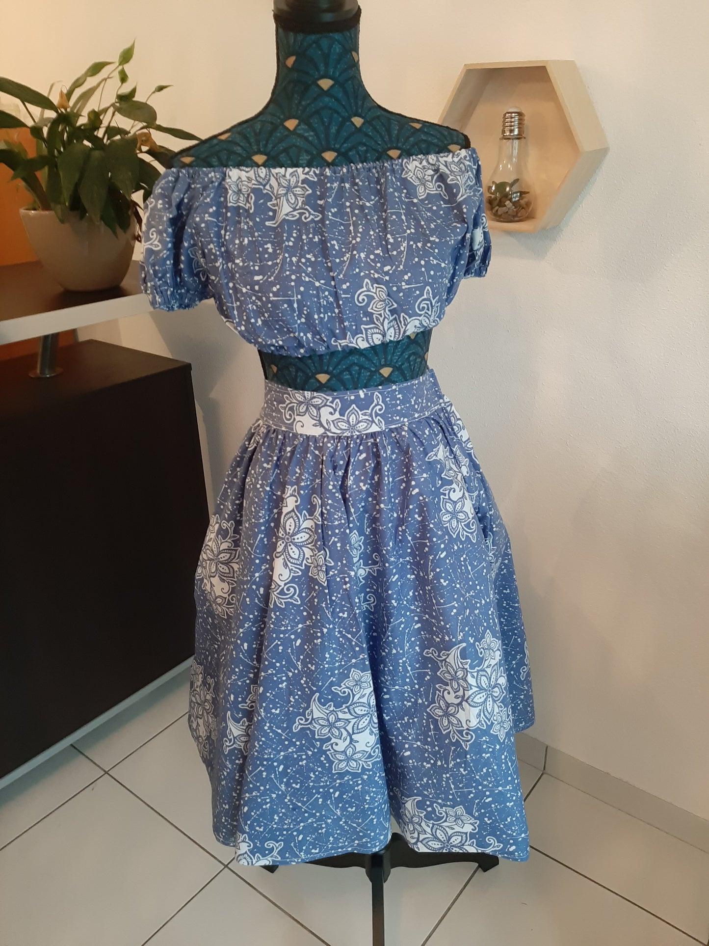 Set jupe midi + croptop