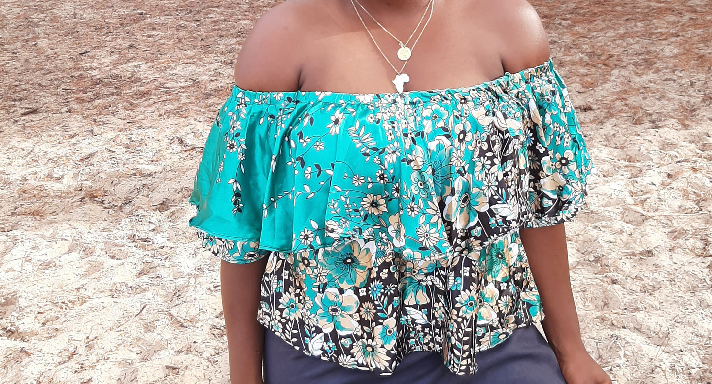 Top en tissu satin