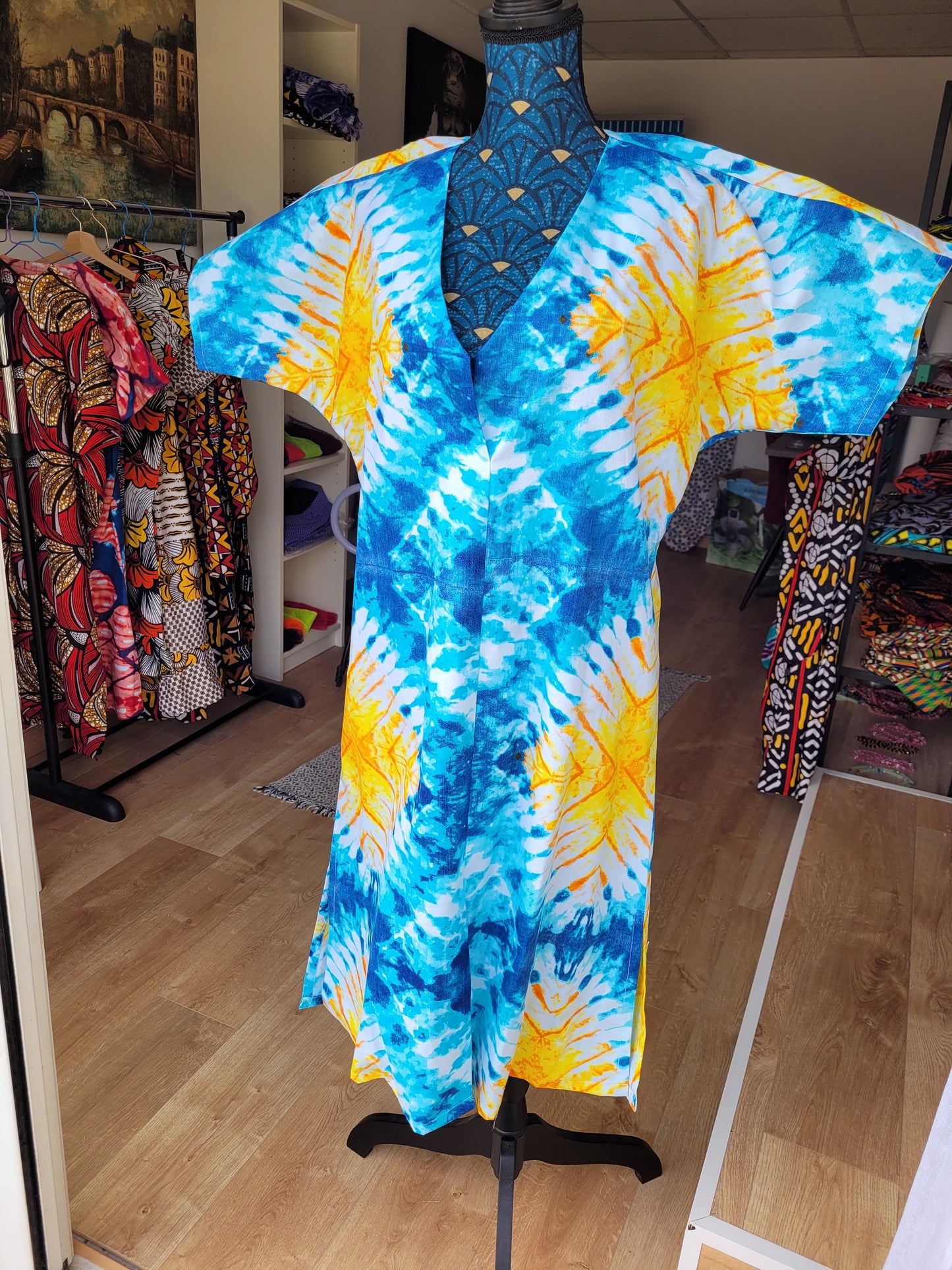 Kaftan Bleu orange