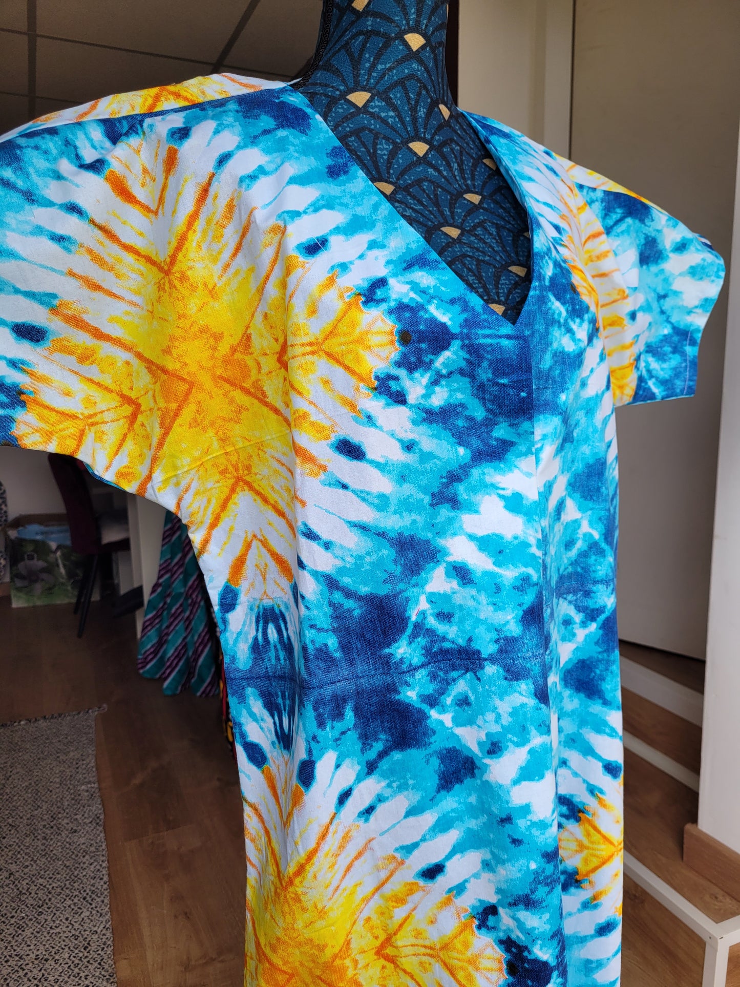 Kaftan Bleu orange