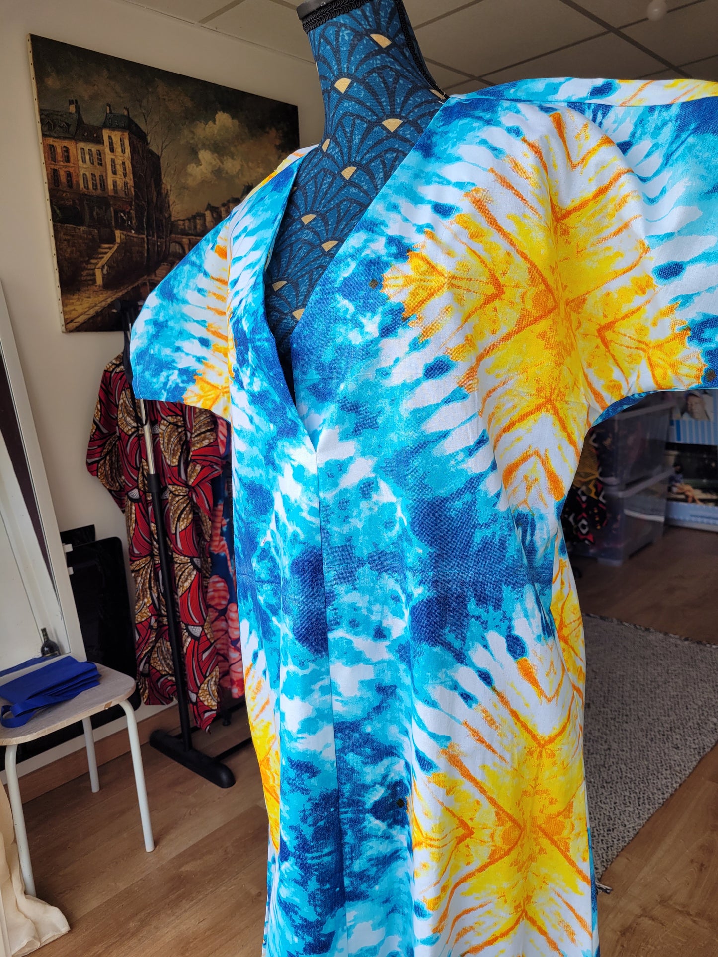 Kaftan Bleu orange