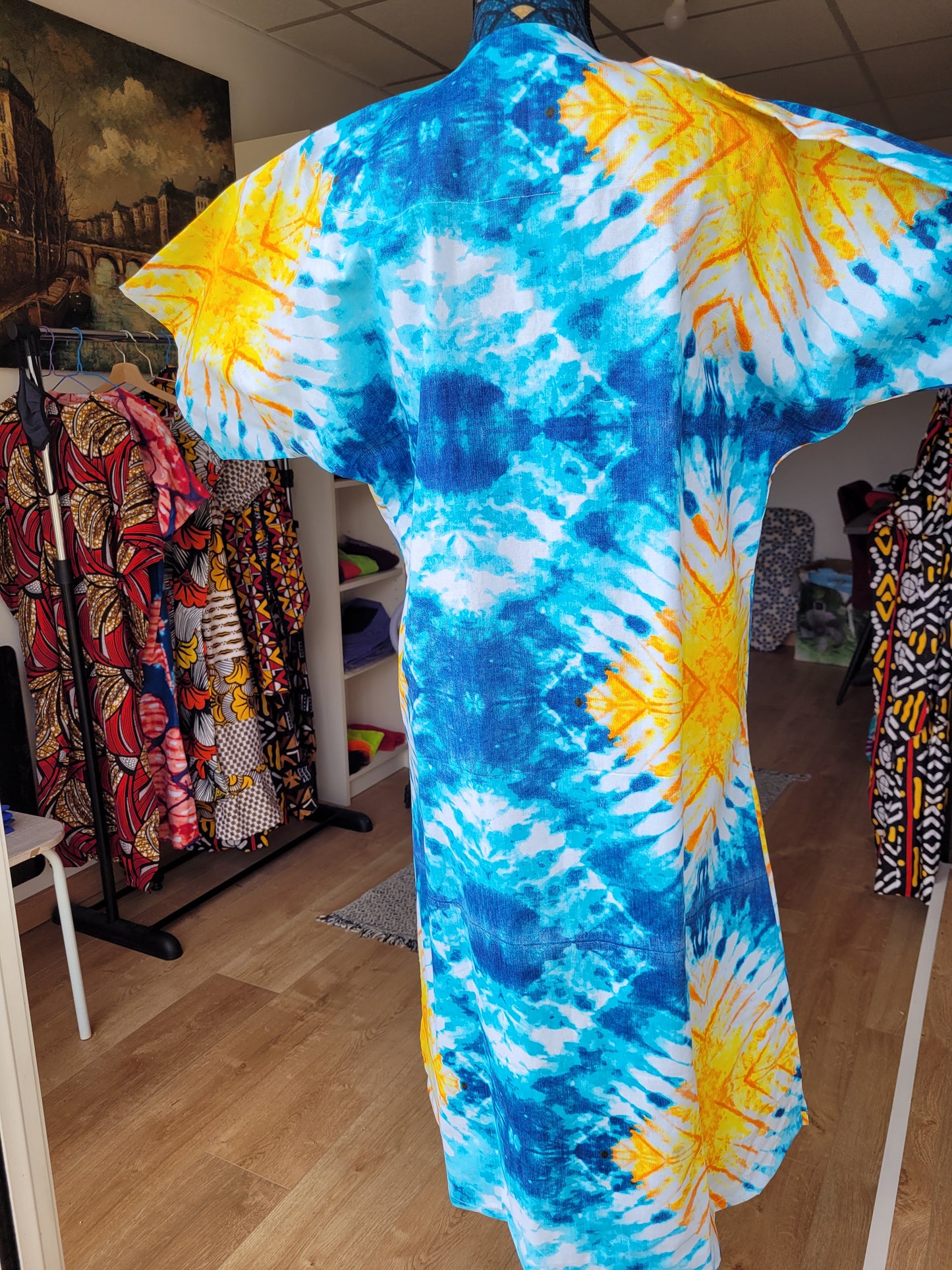 Kaftan Bleu orange