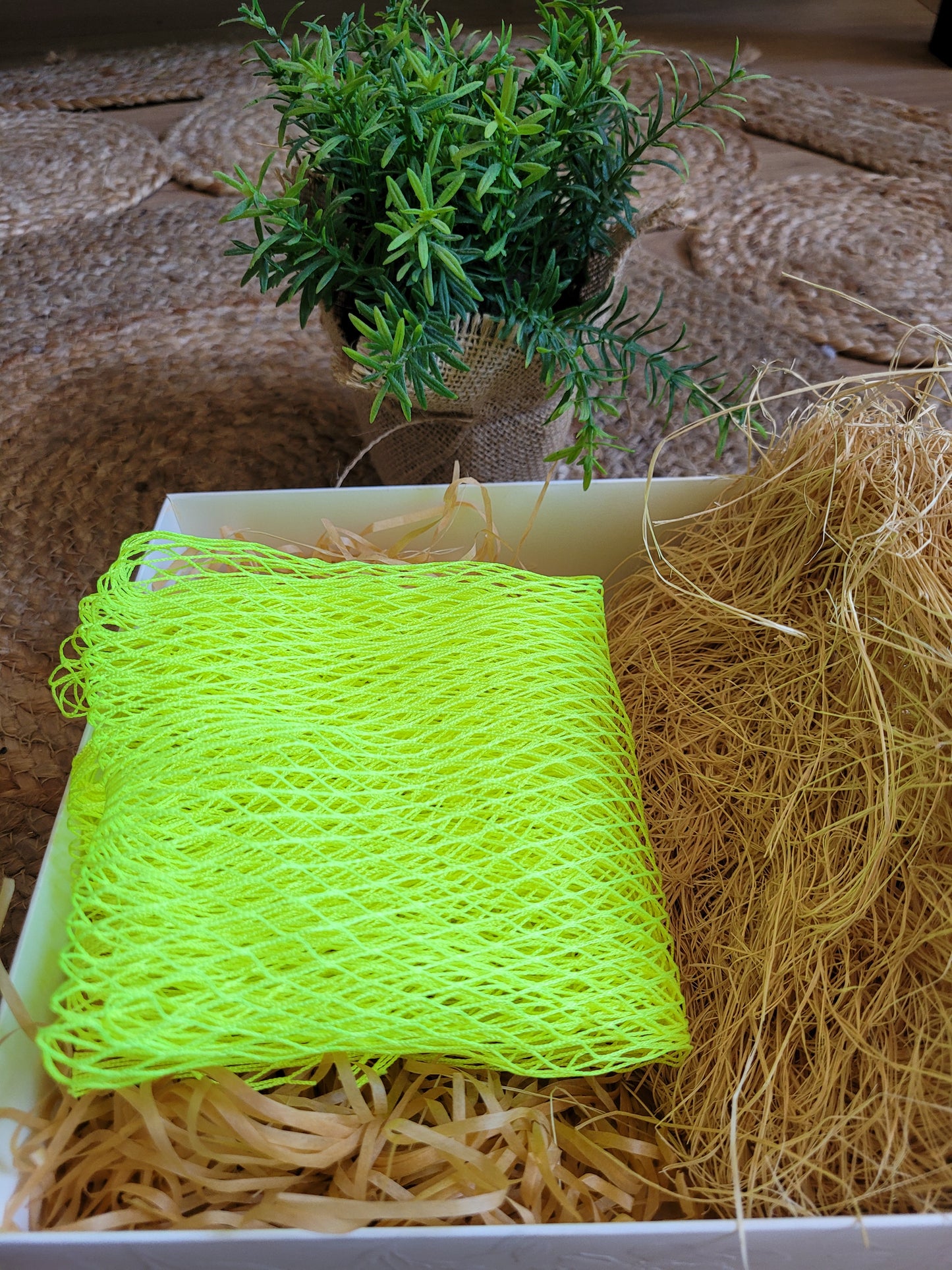 lot de 2 éponges en fibre naturelle et une éponge exfoliante