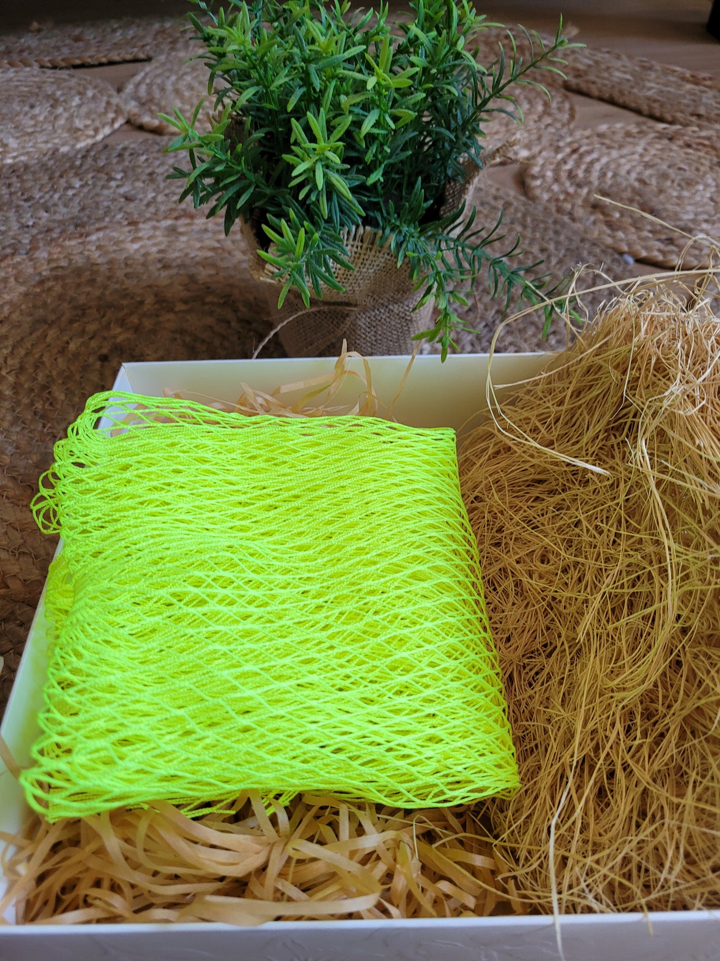 lot de 2 éponges en fibre naturelle et une éponge exfoliante