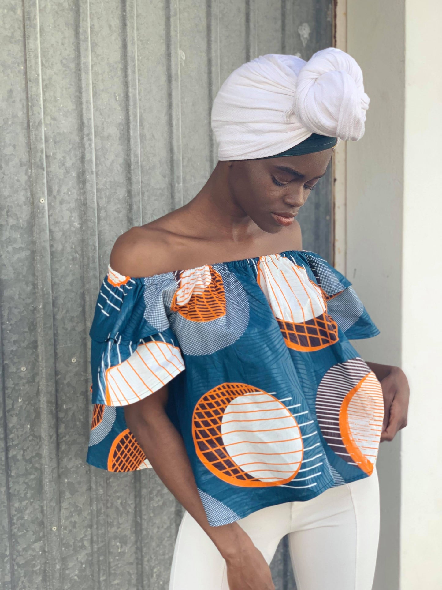 Top en tissu africain