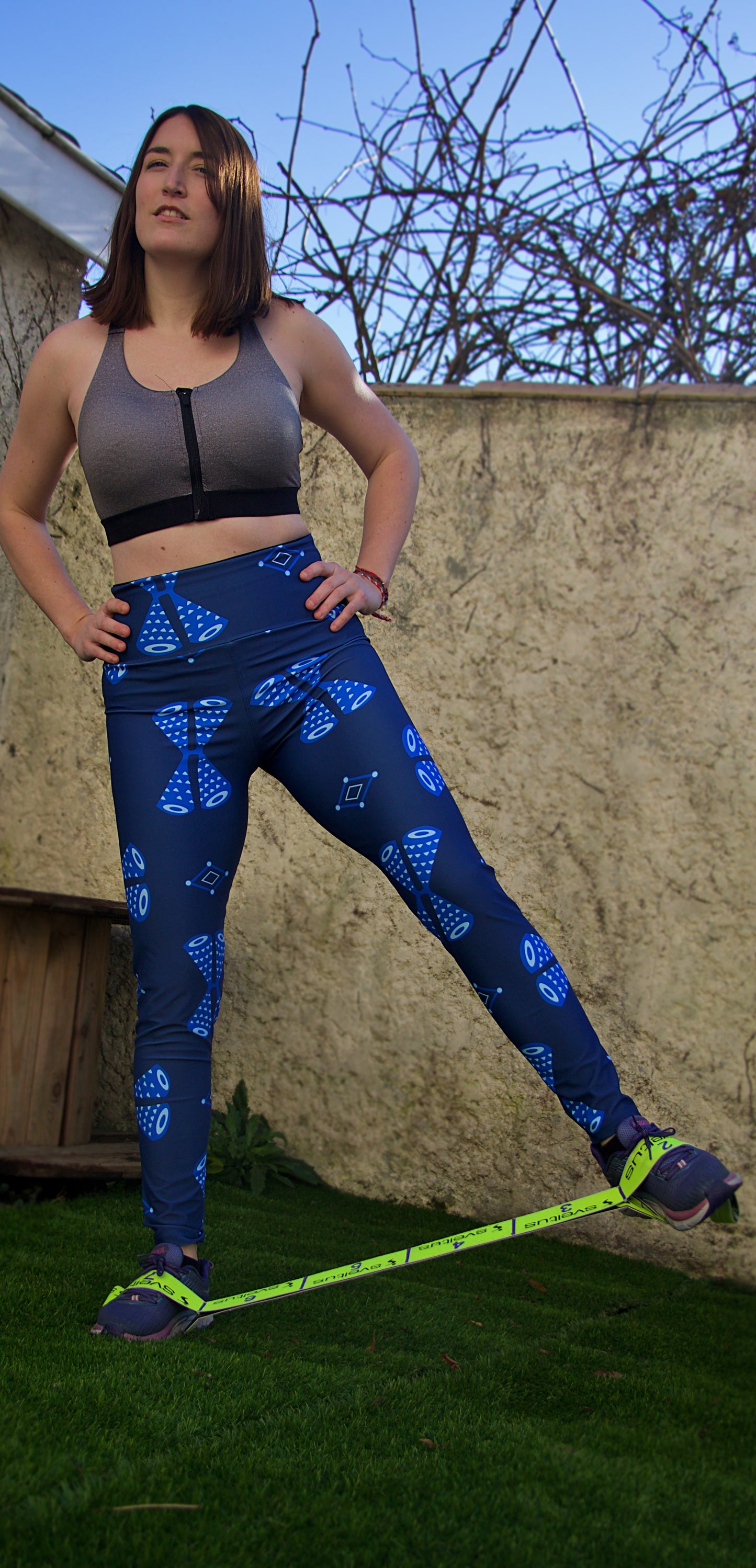 Legging avec une taille haute en tissu africain