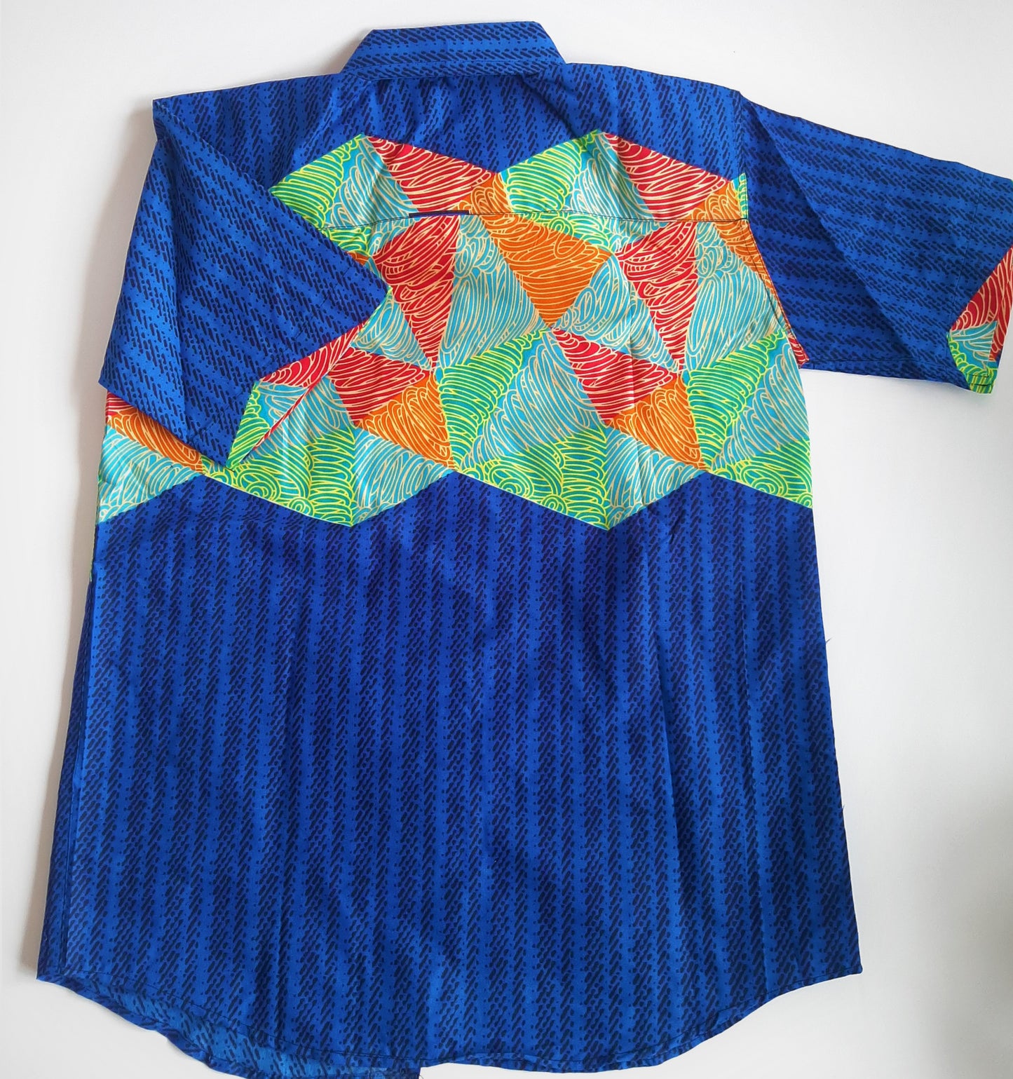 Chemise mixte en tissu africain