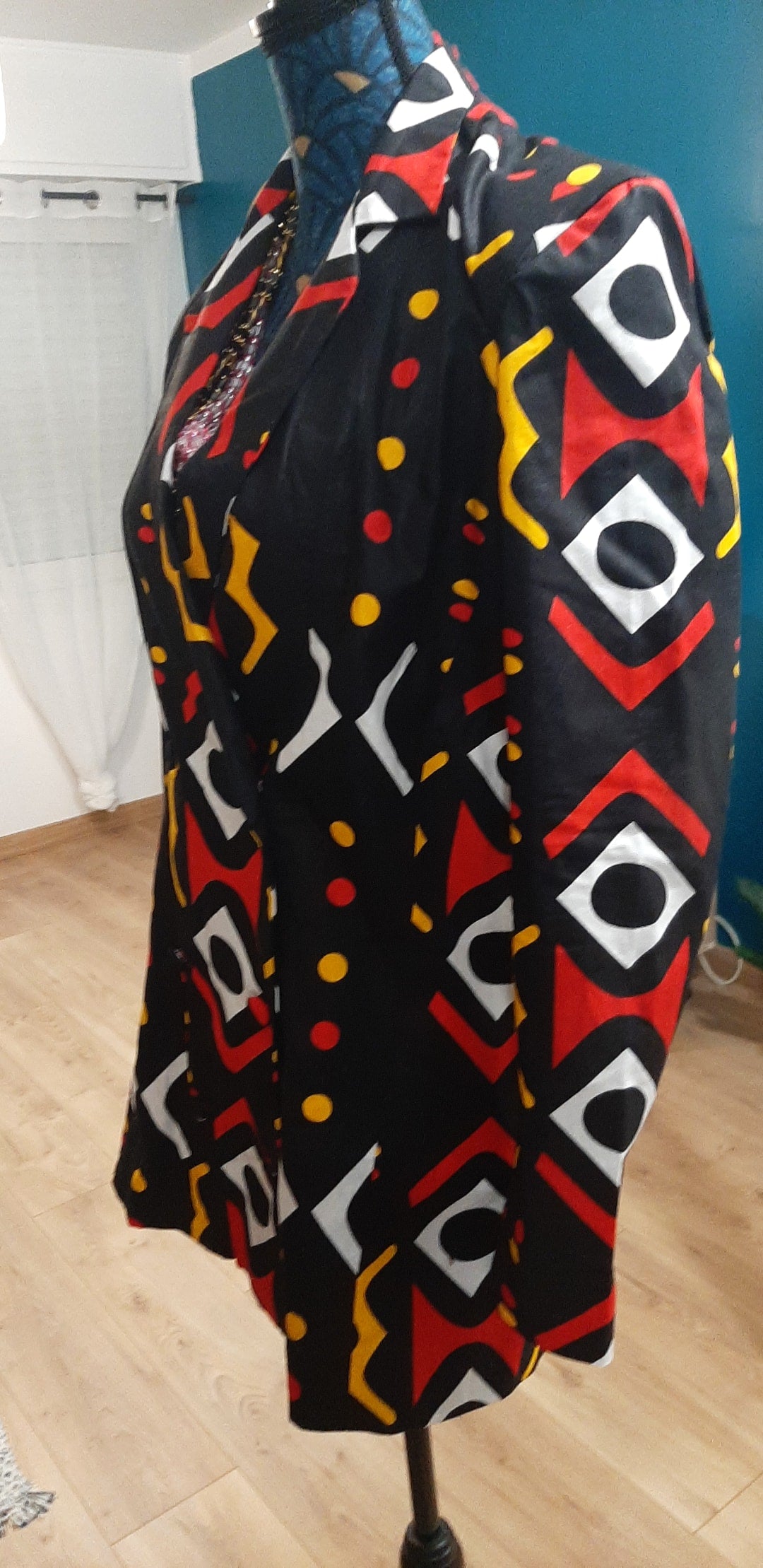 Blazer rouge/noire pour femme made in sénégal