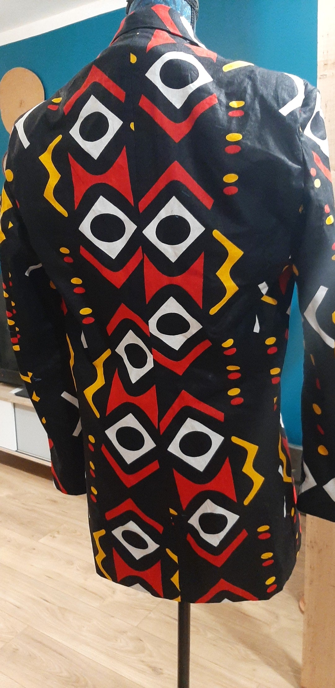 Blazer rouge/noire pour femme made in sénégal