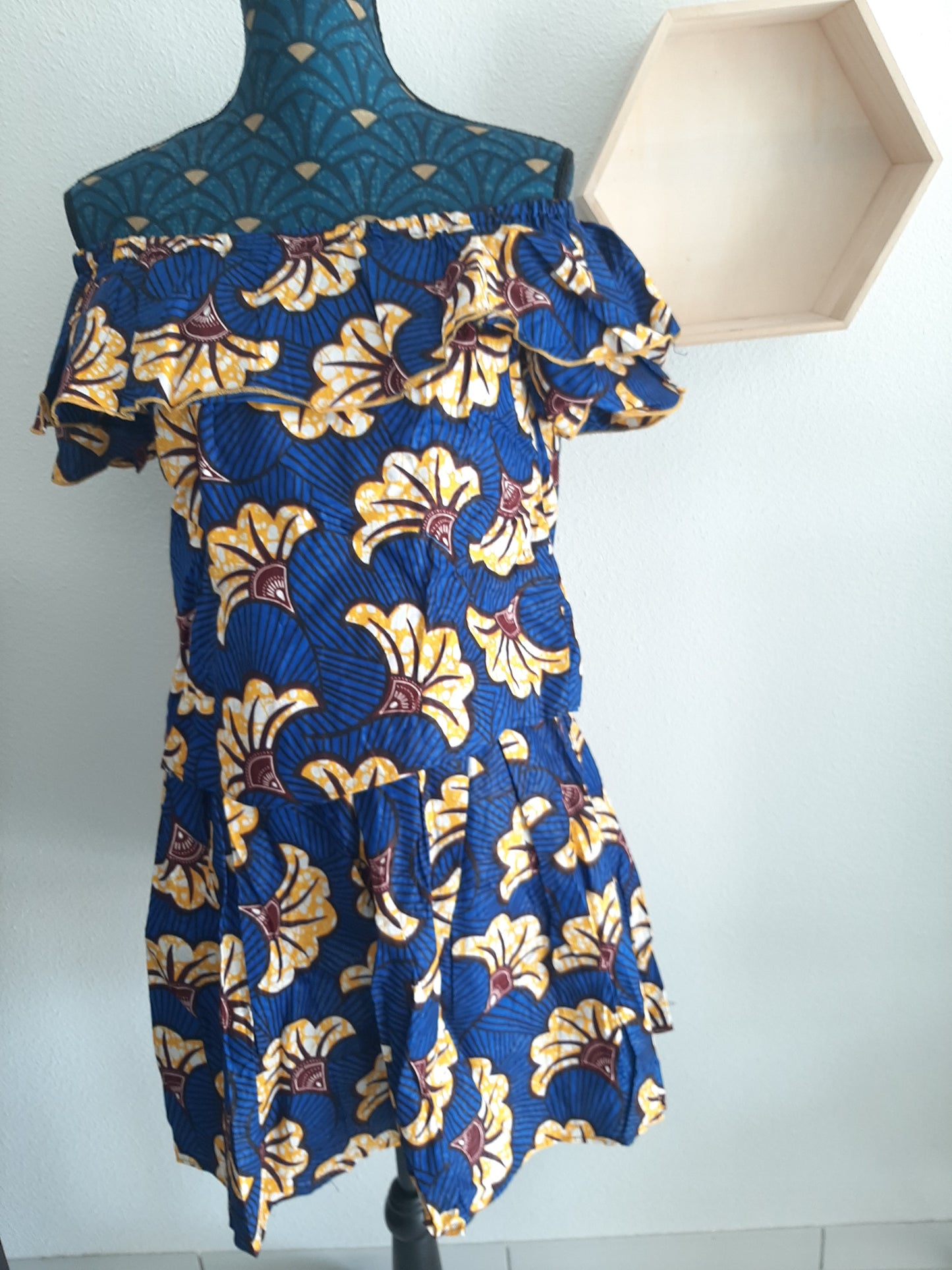 set en tissu wax fleur du mariage