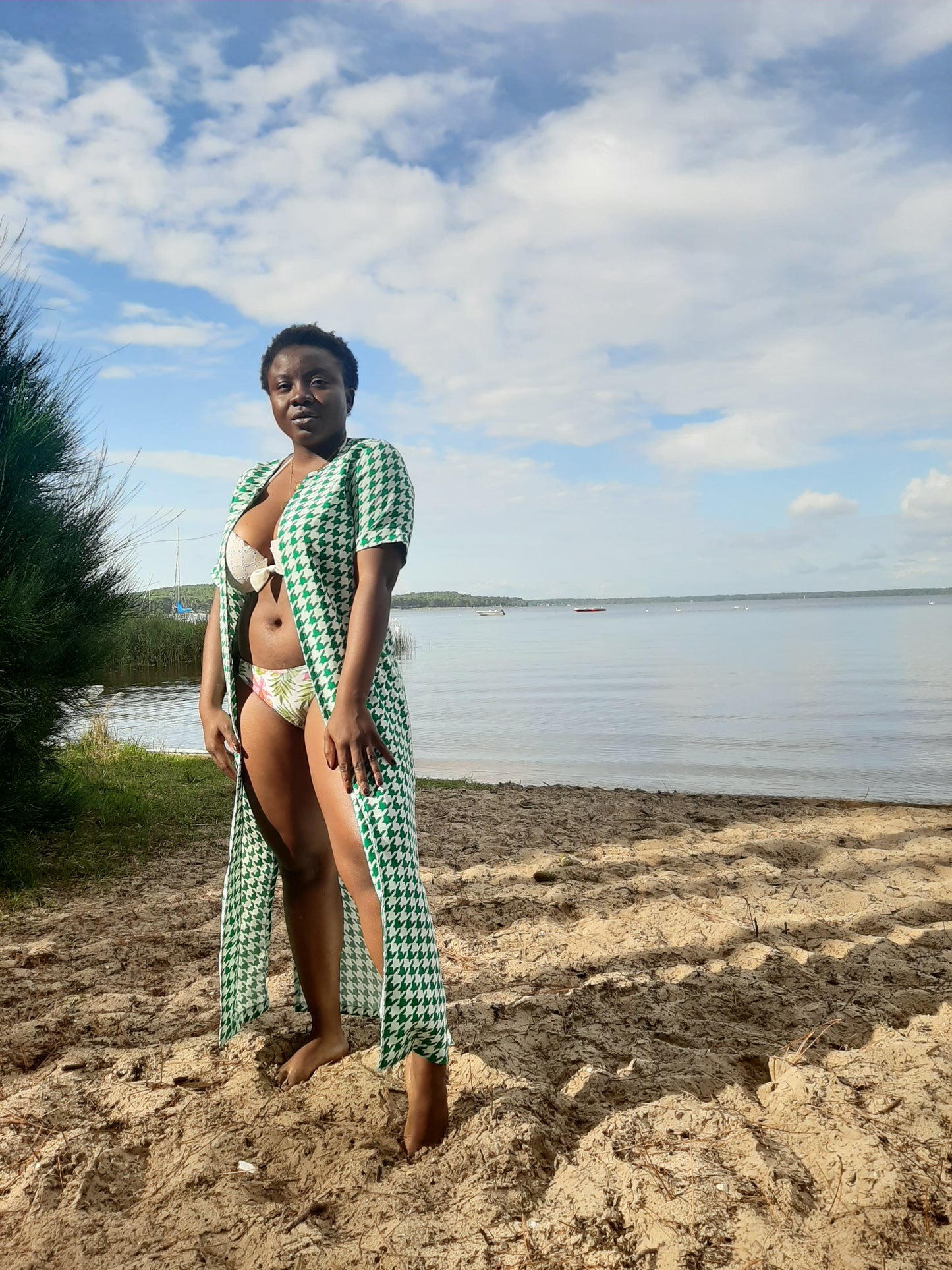 Kimono en tissu crêpe