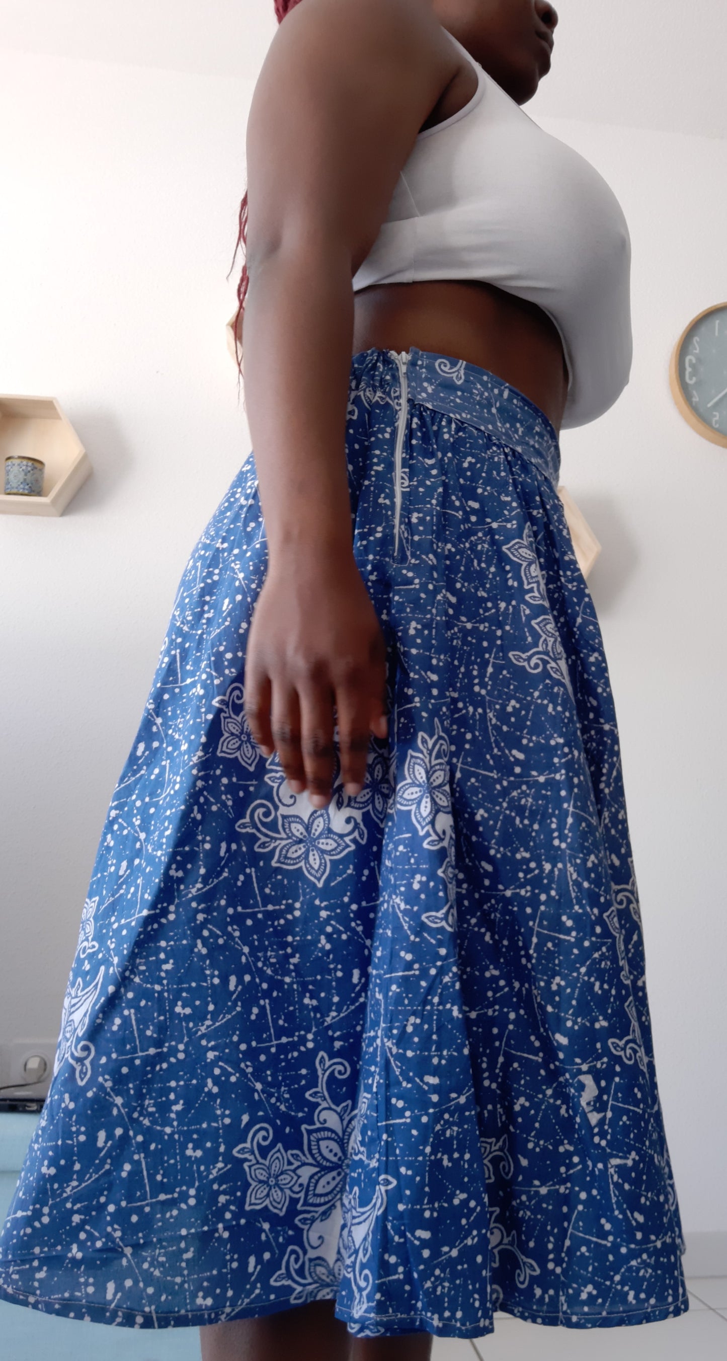 Jupe midi - imprimé floral
