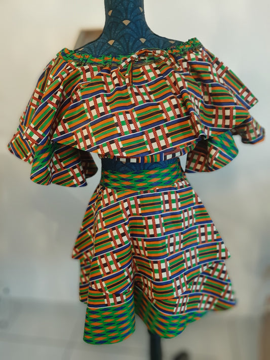 Set tissu africain kenté