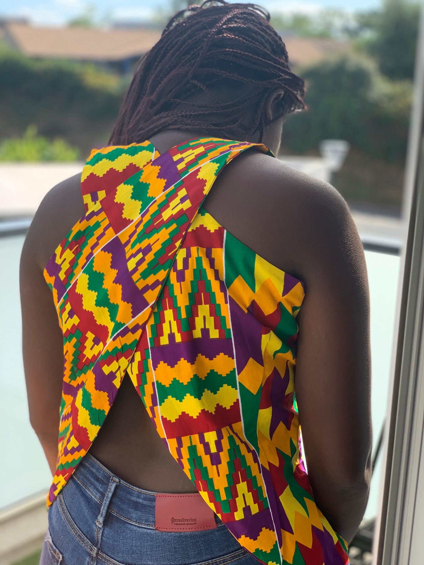 Top en tissu  kenté